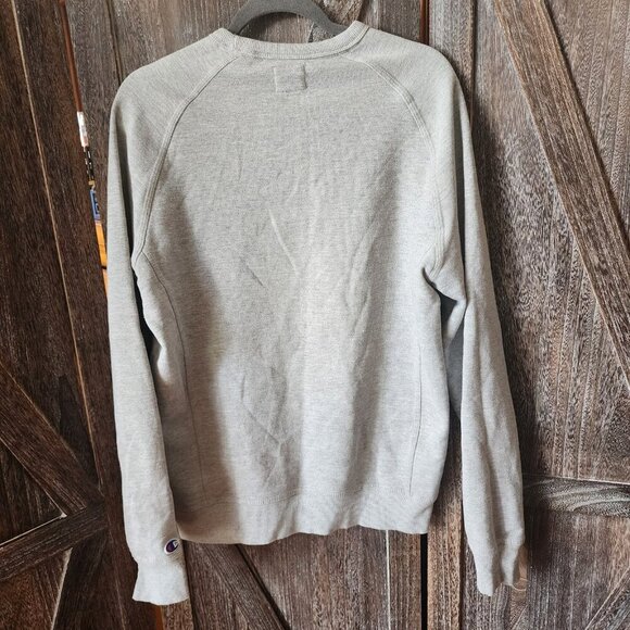 Champion Authentic Athletic Apparel Size Medium Gray Crew Neck Logo Sweatshirt - Picture 9 of 10